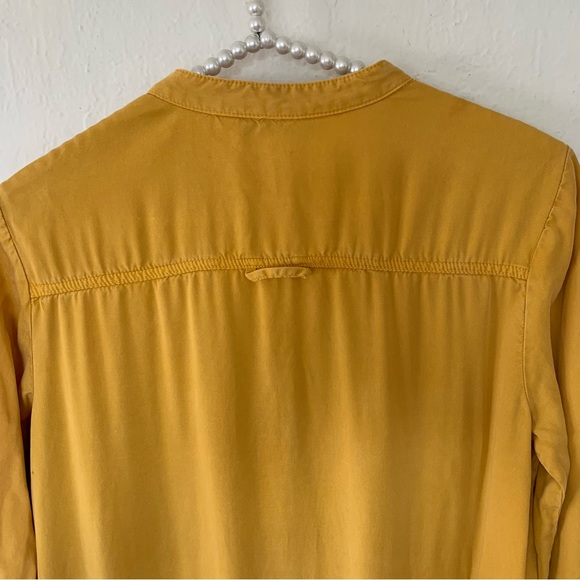 Zara Shirt Dress Mustard Yellow With Ruffled Hem - Picture 14 of 15